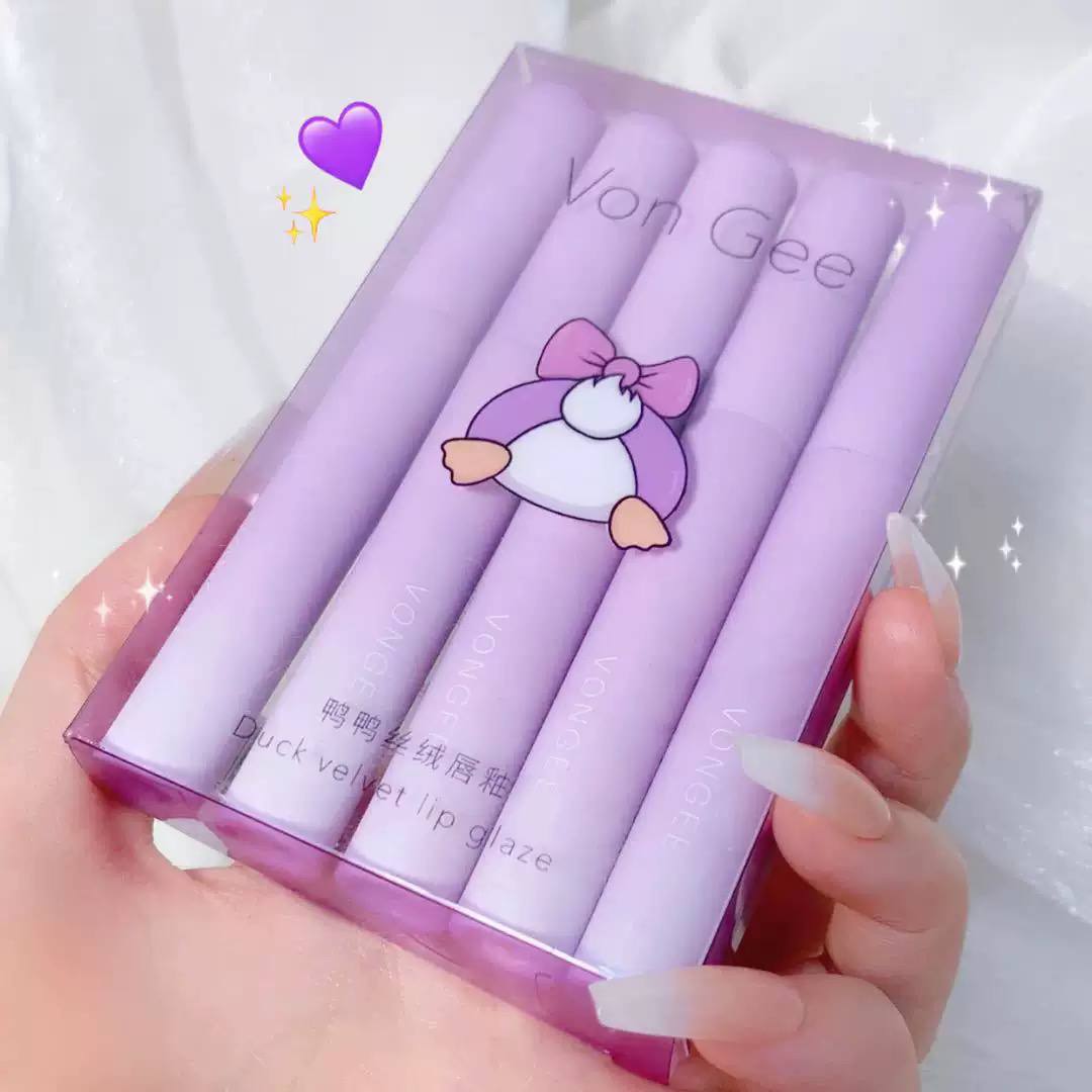 پک رژ مایع فانتزی مخملی با طرح اردک